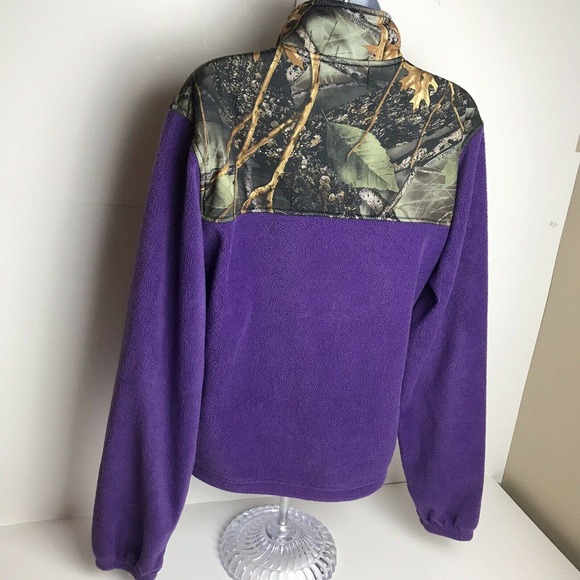 Burly Girl WFS Purple Camo Fleece Jacket - Picture 3 of 6